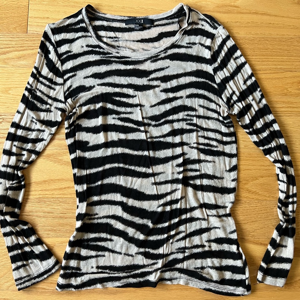 Forever 21 Leopard Long-sleeve Shirt